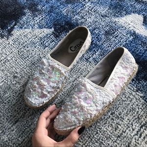 Sam Edelman Iridescent Sequined Espadrille 💗